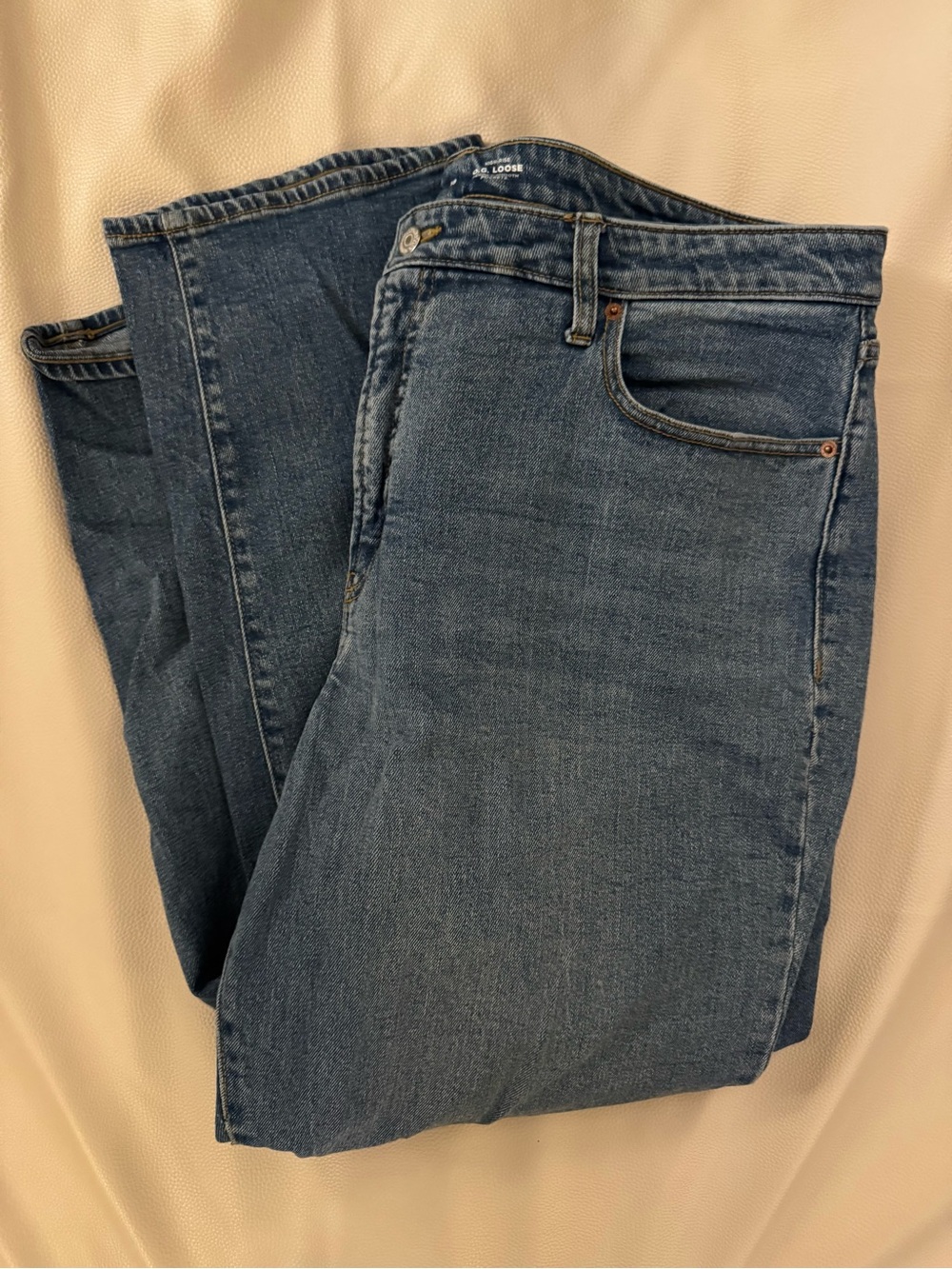 Old Navy Women's OG Loose Jeans - Classic Blue Denim